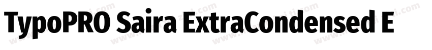 TypoPRO Saira ExtraCondensed ExtraB字体转换